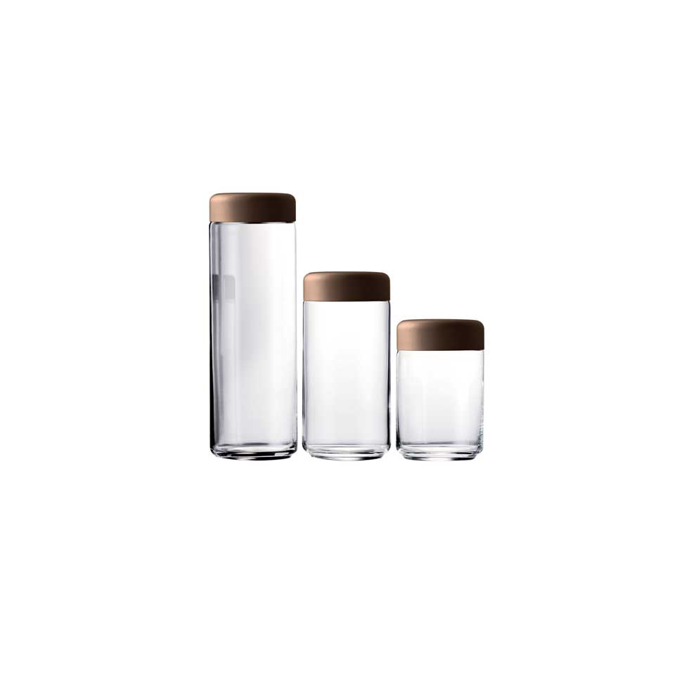 Set 25-35-70 Oz Urano Canisters Materic Bronze