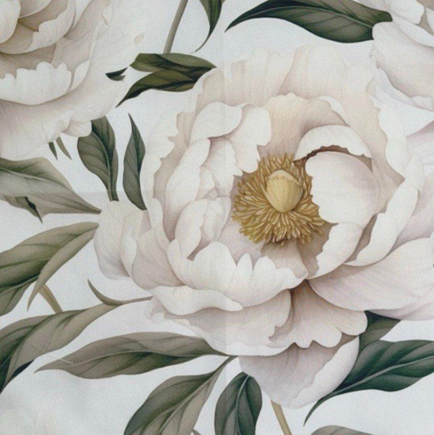 Italian Cotton, White Peony