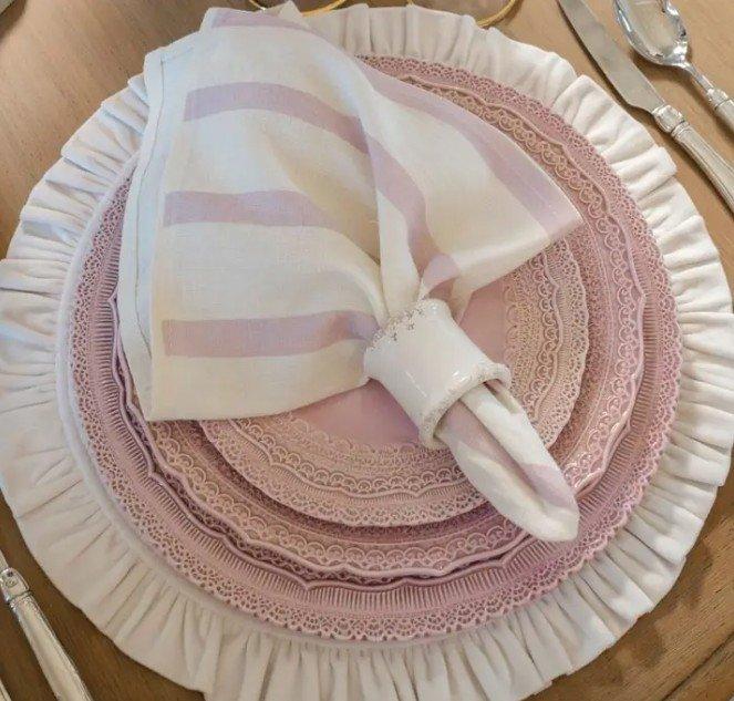 Napkin Large, Portofino Bold Stripe, Rosa