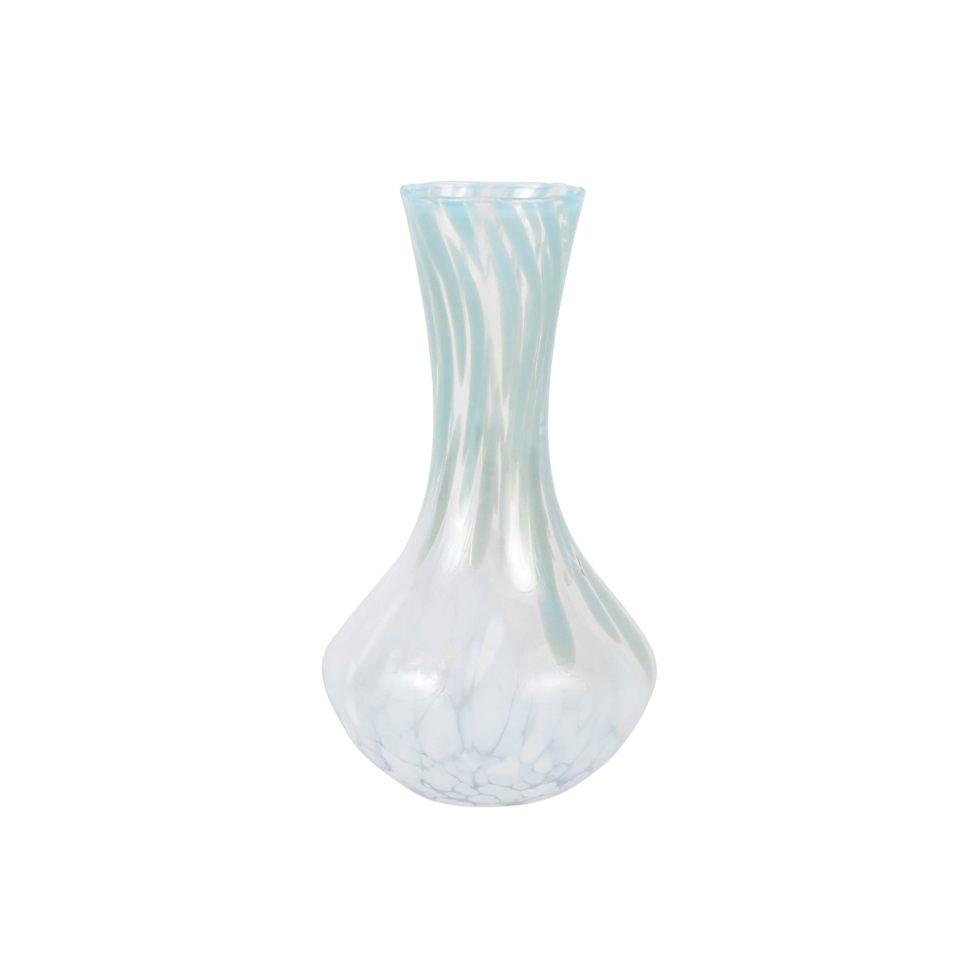 Light Blue and White Small Fluted Vase