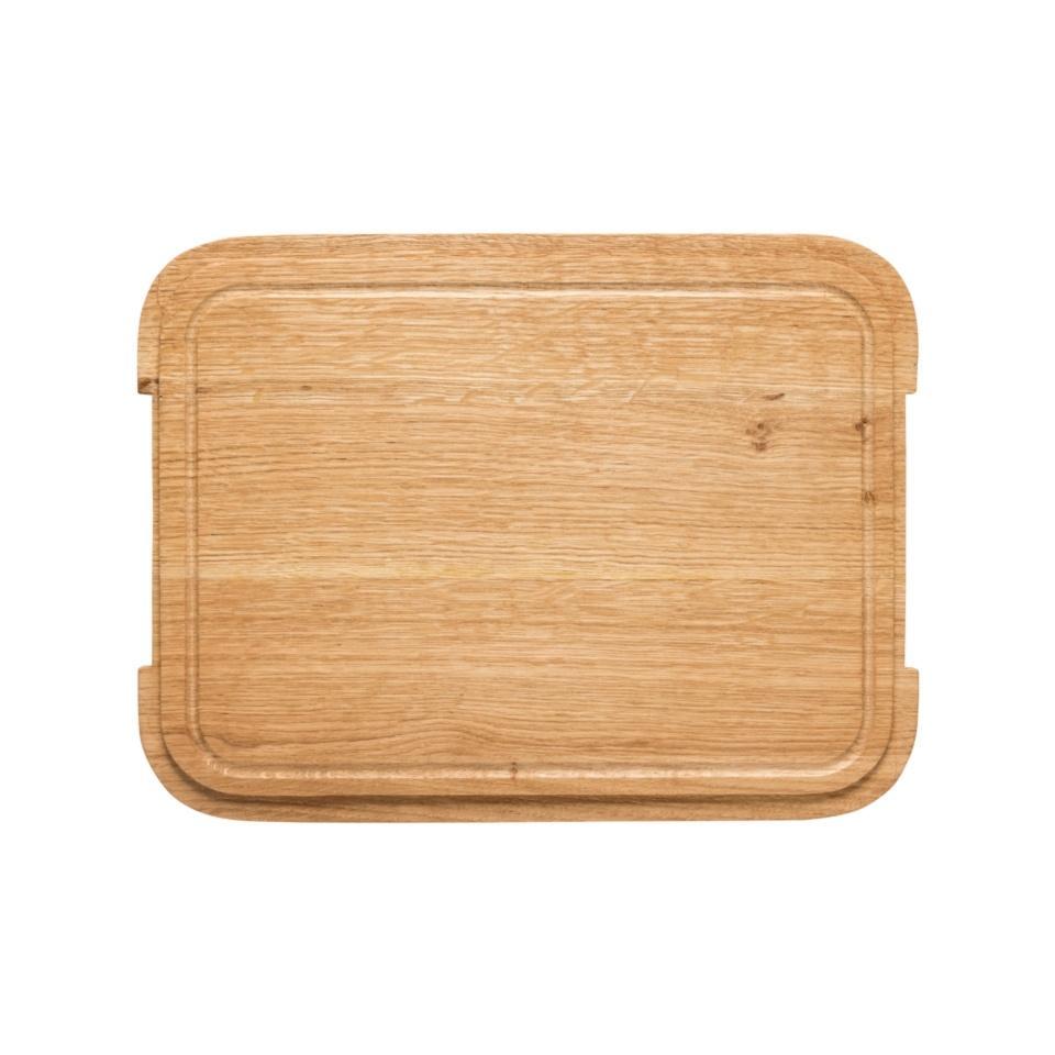 Oak Wood Cutting Board/Lid for Rect. Tray 16"
