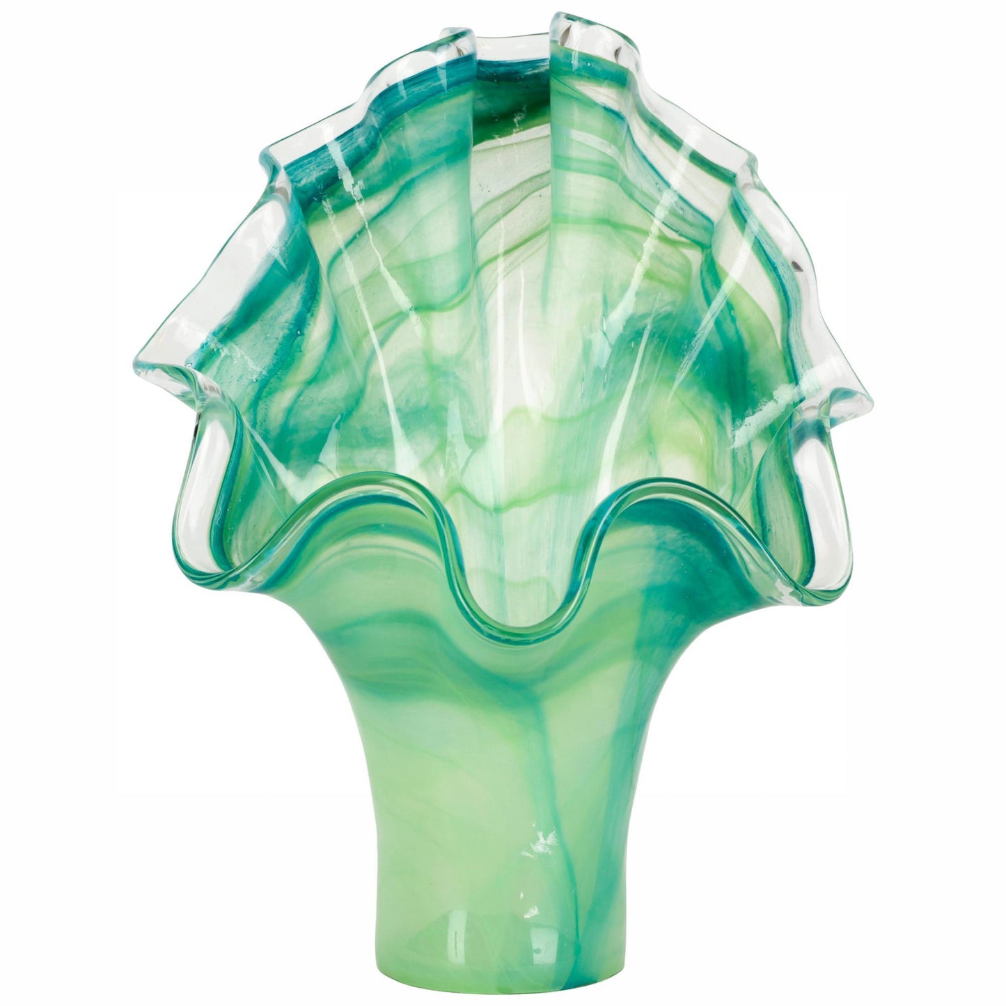 Green Fanned Vase