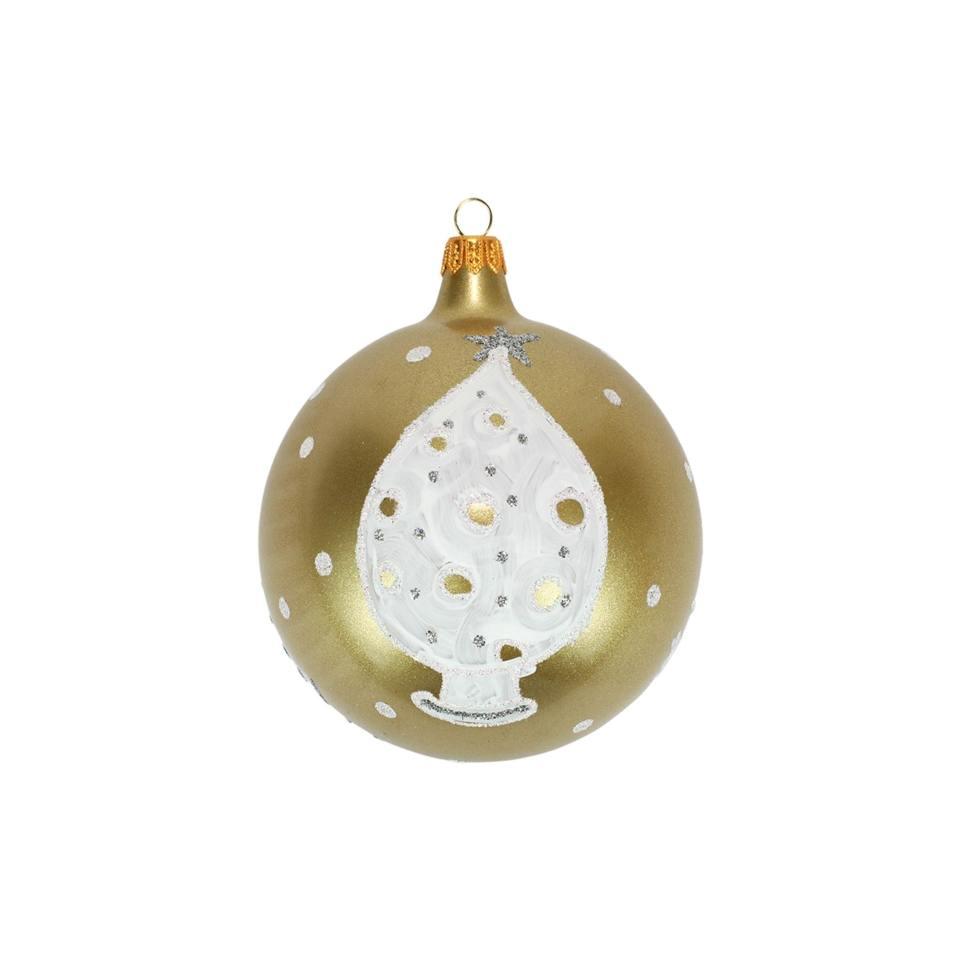 White & Gold Trees Ornament