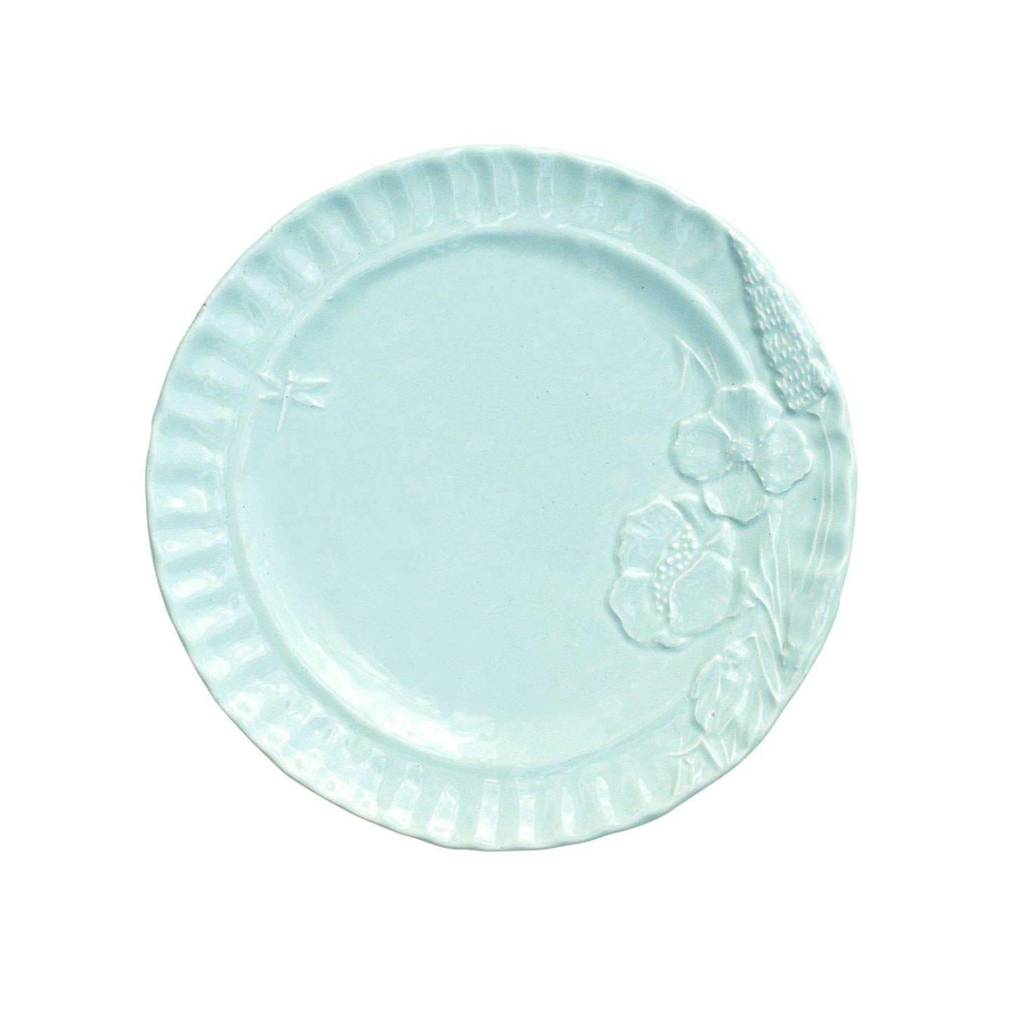 Pietra Fiori Aqua Salad Plate