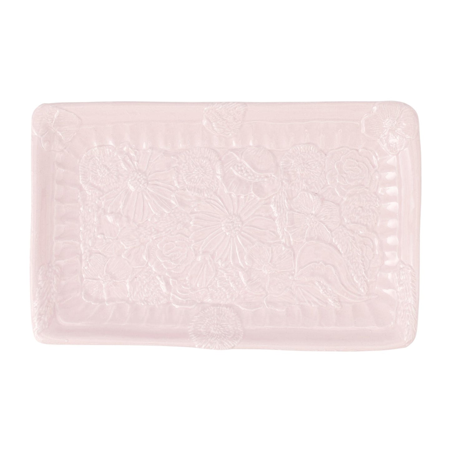 Pietra Fiori Pink Rectangular Platter