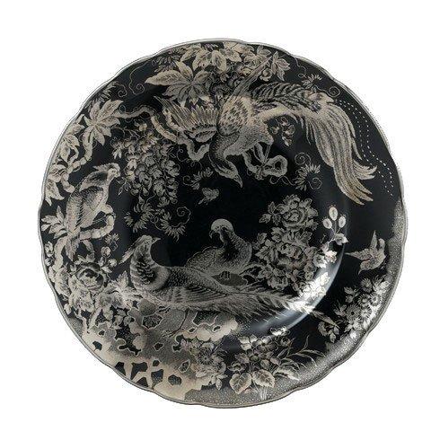 Platinum Black Aves Salad Plate