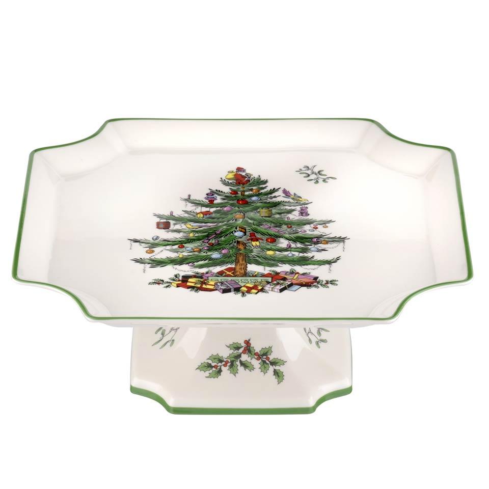 Footed Square Cake Plate