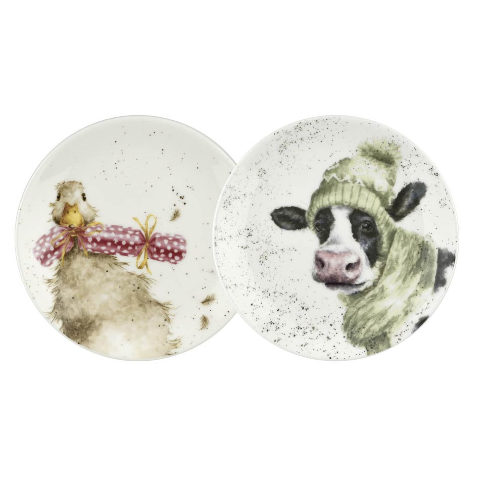 6.5 Inch Coupe Plate (Duck & Cow) - Set of 2