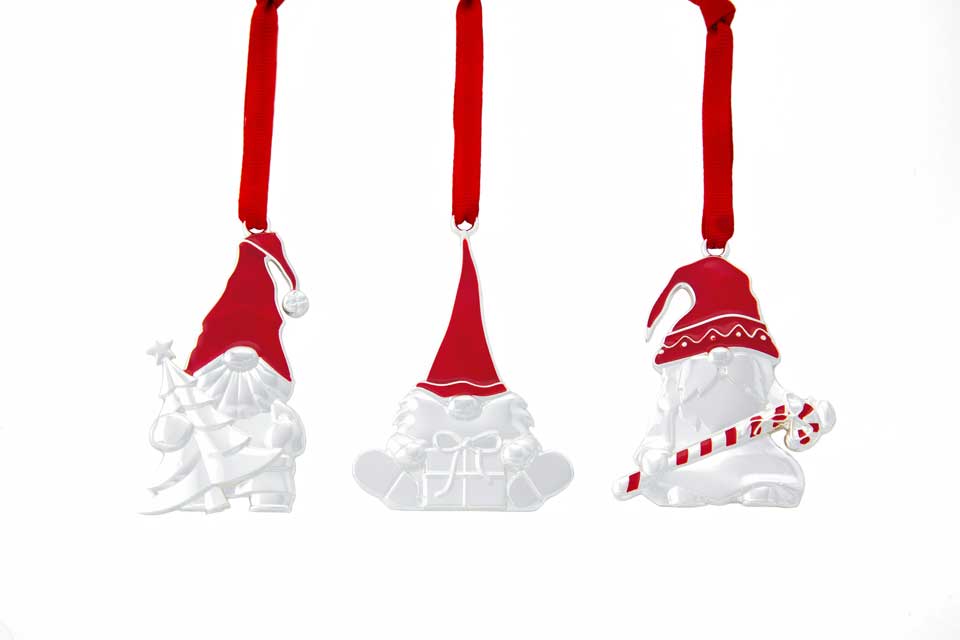Set Of 3 Mini Gnome Ornaments