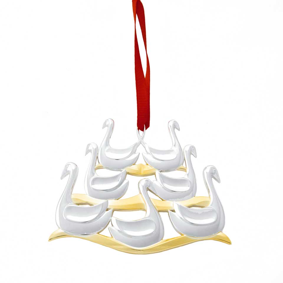 Twelve Days Of Christmas Ornament: Seven Swans A Swimming