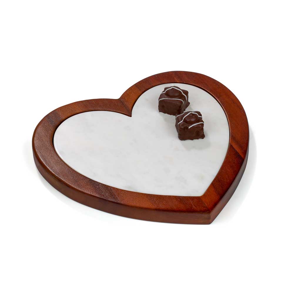 Eat Your Heart Out Cutting Board, Wood & Marble