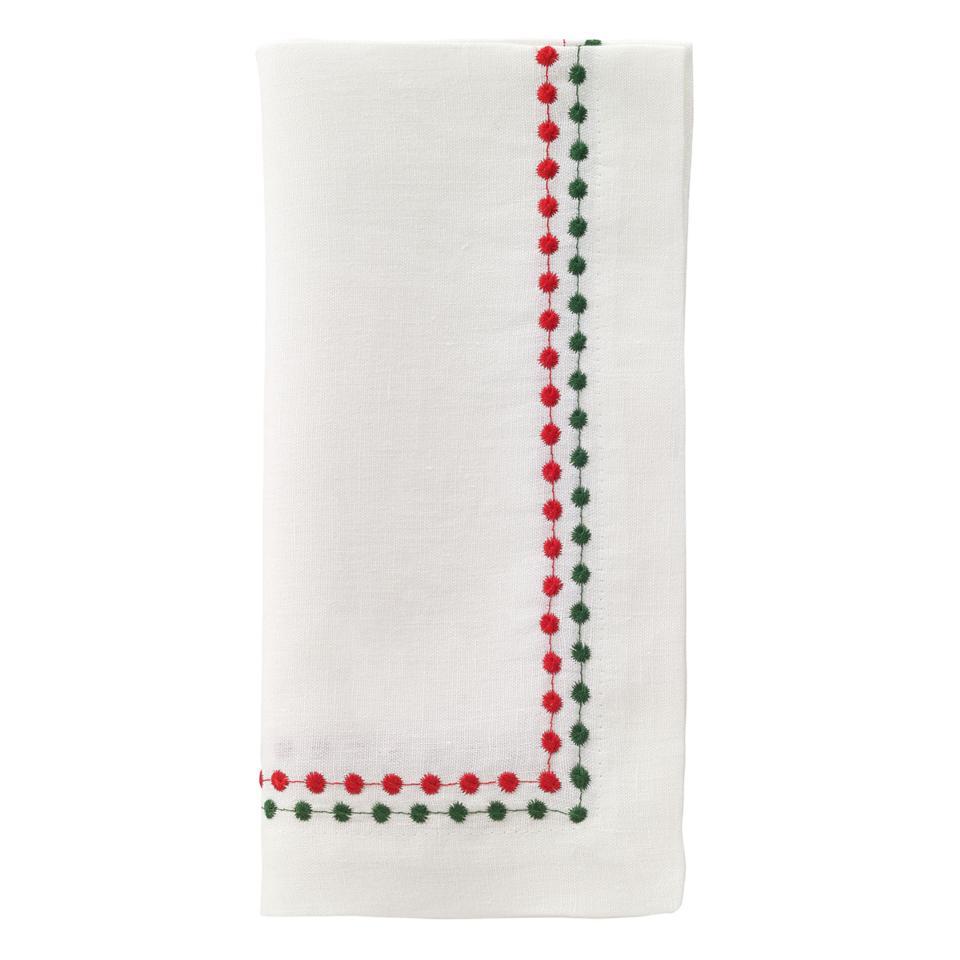 Red/ Green Napkins - Set of 4