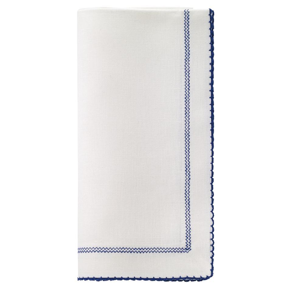 Off-White/Navy 22" Napkin - Pack of 4