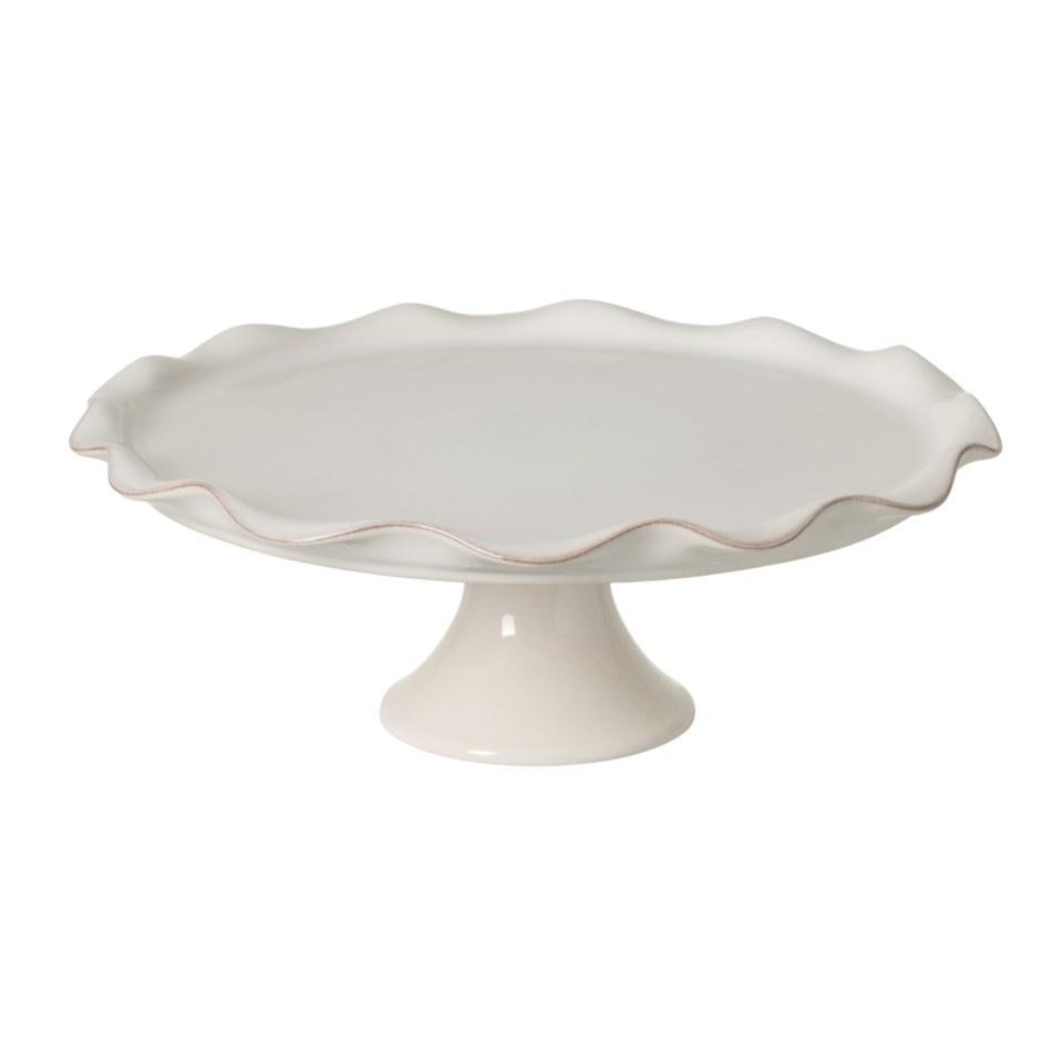 Footed Plate 14", White