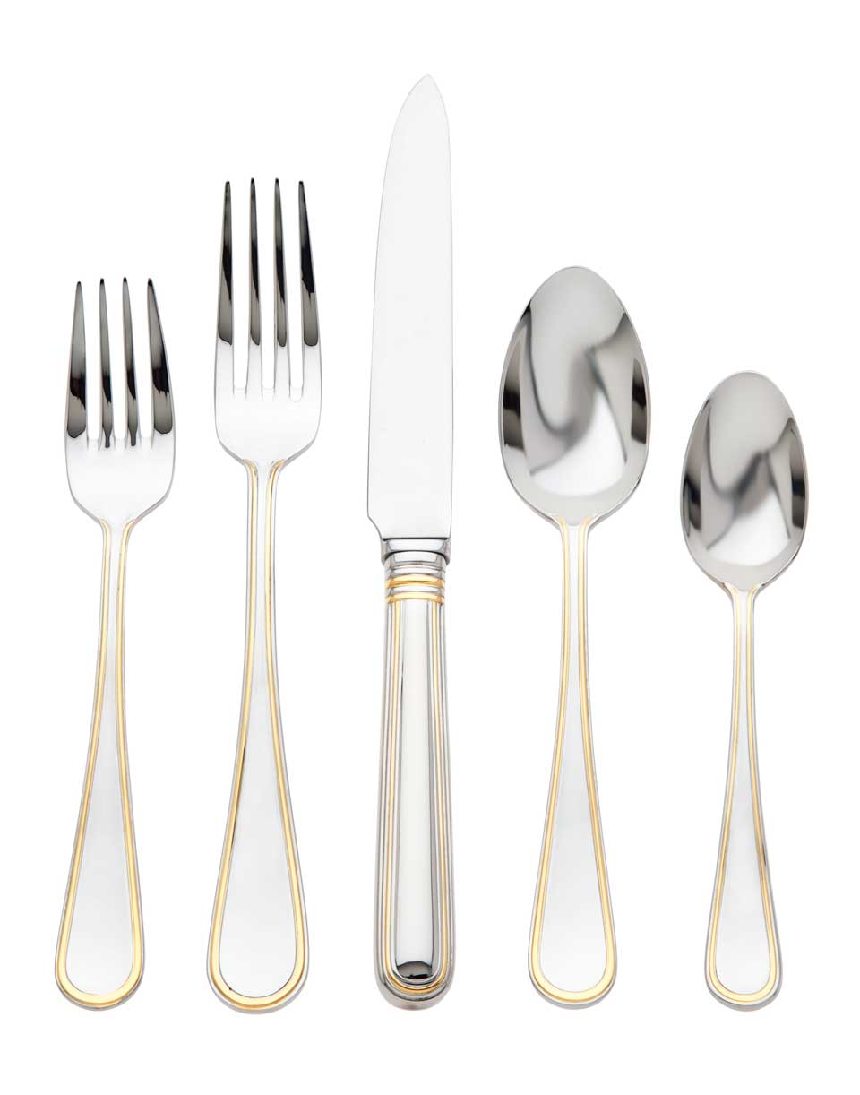 Gold 5 Piece Place Setting