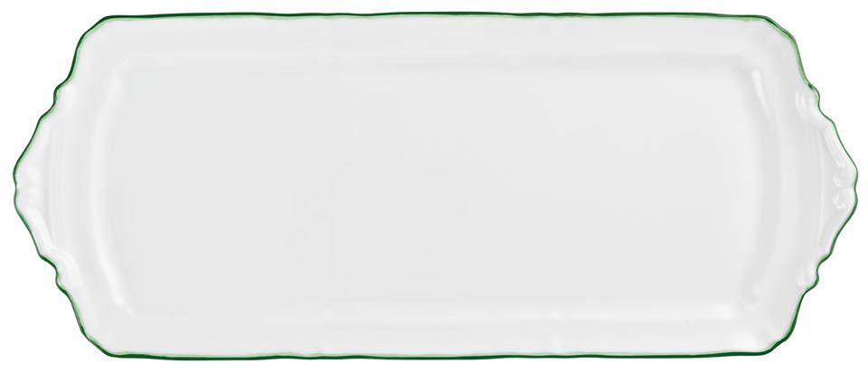 Long cake serving plate