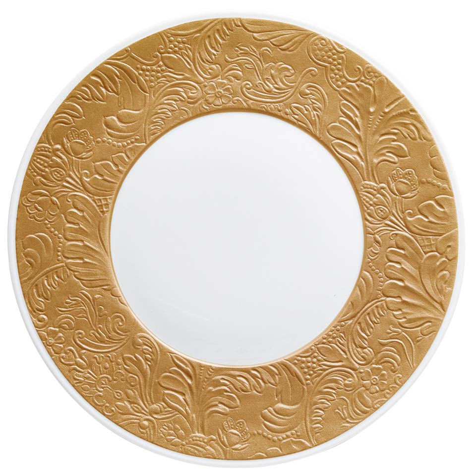 Metallic Gold - Salad/Dessert Plate Coupe 9.4 in