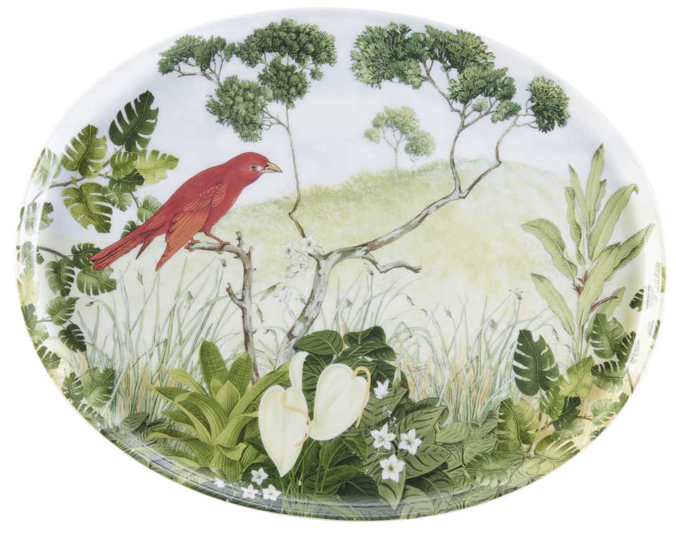 Oval Platter 8 1/4 in Red