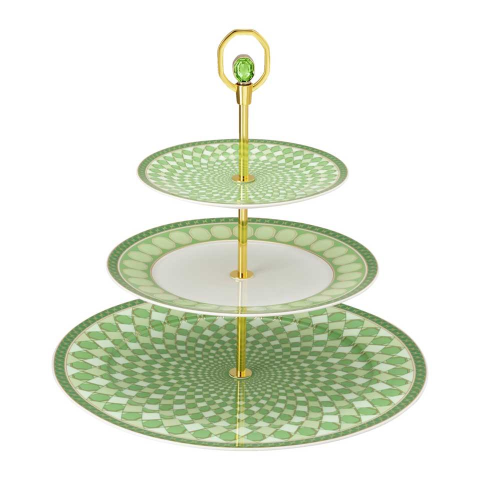 Etagere 3 tiers 12 3/4 in H Fern Green