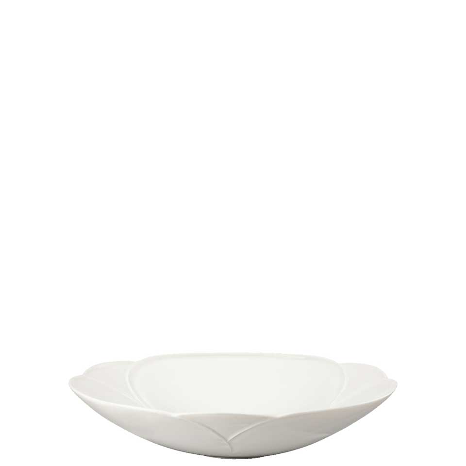 Plate Deep 9 3/8 in 30 oz Flower Shape