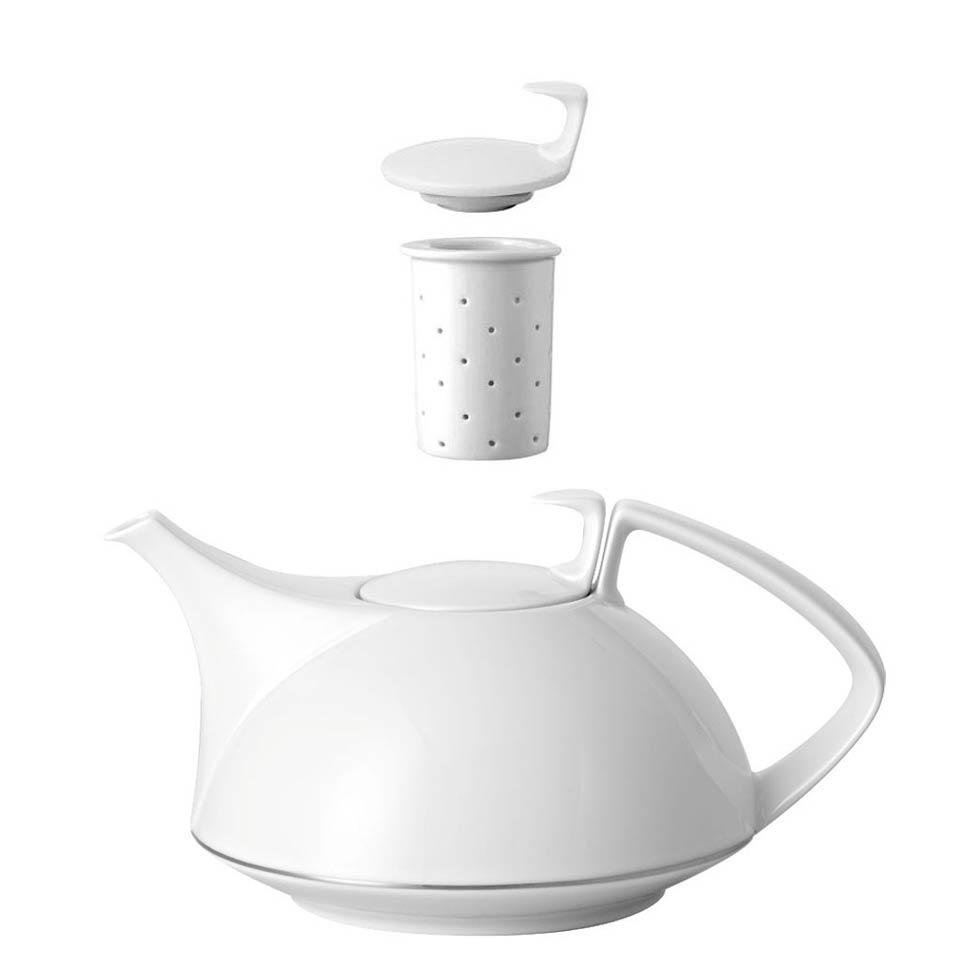 DISCONTINUED-Tea Pot 45 oz 4-Pc Set 4Pc = 2 Strainers Tpot Lid