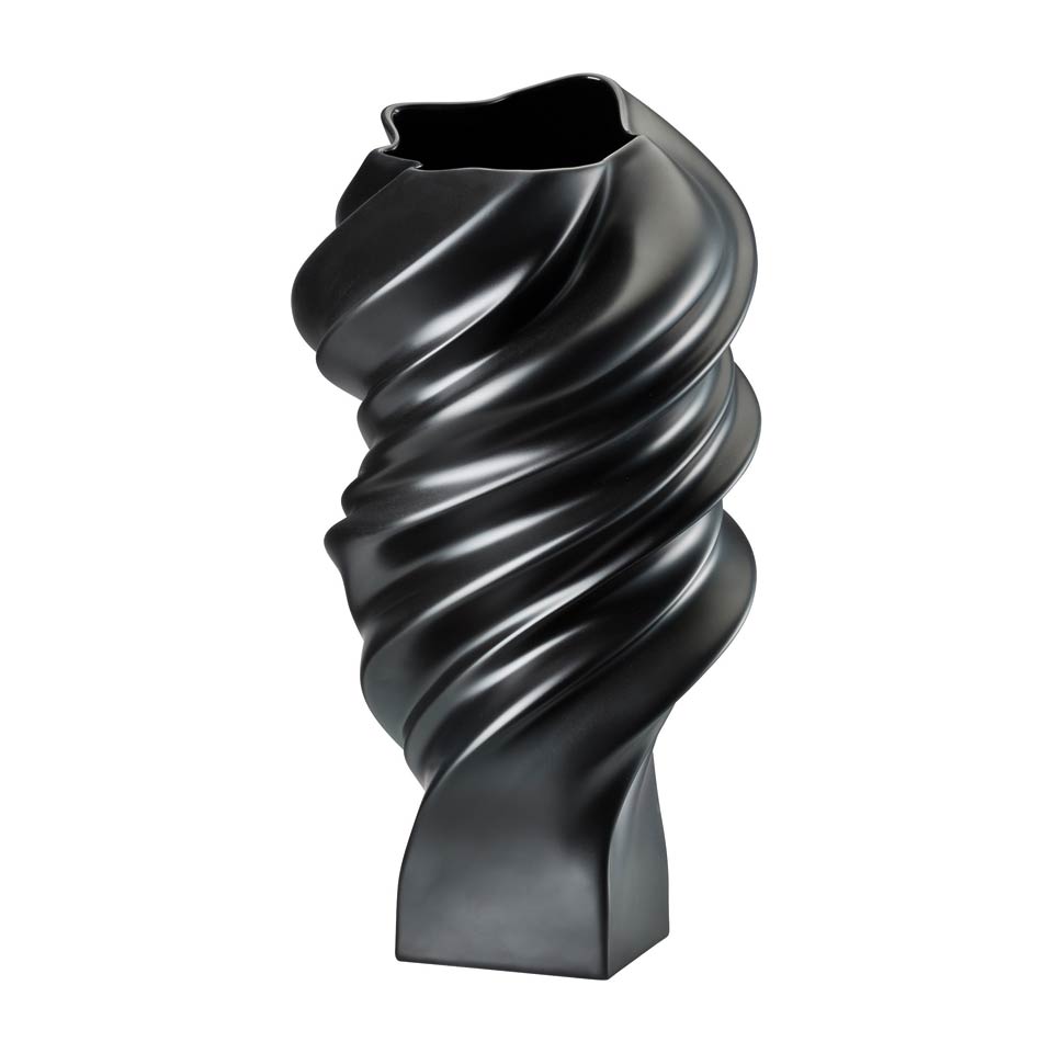 Vase 12 1/2 in Black Matte