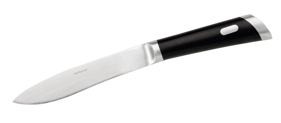 knife, solid handle, plain blade, 10 1/2 inch