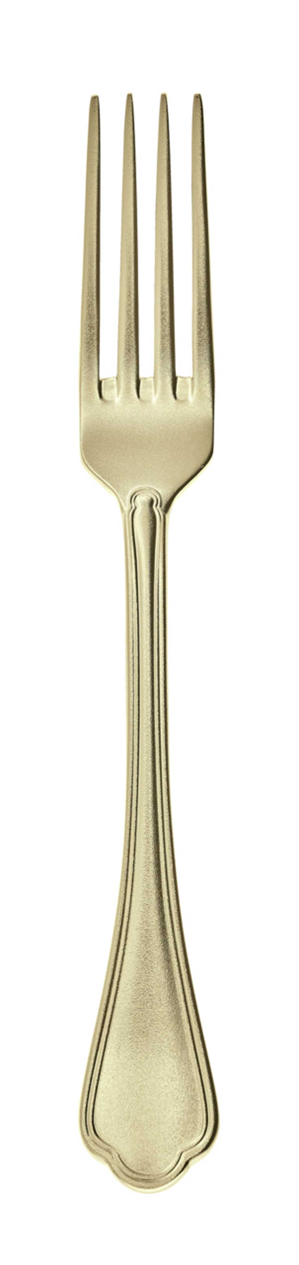 DISCONTINUED-Diamond - Table Fork 18/10 s/s - PVD White Gold