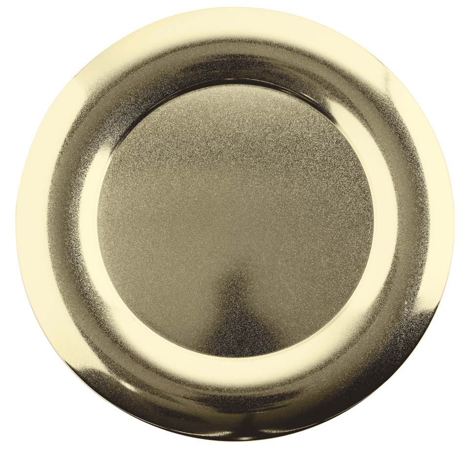 PVD White Gold Show Plate – 12 1/4 in