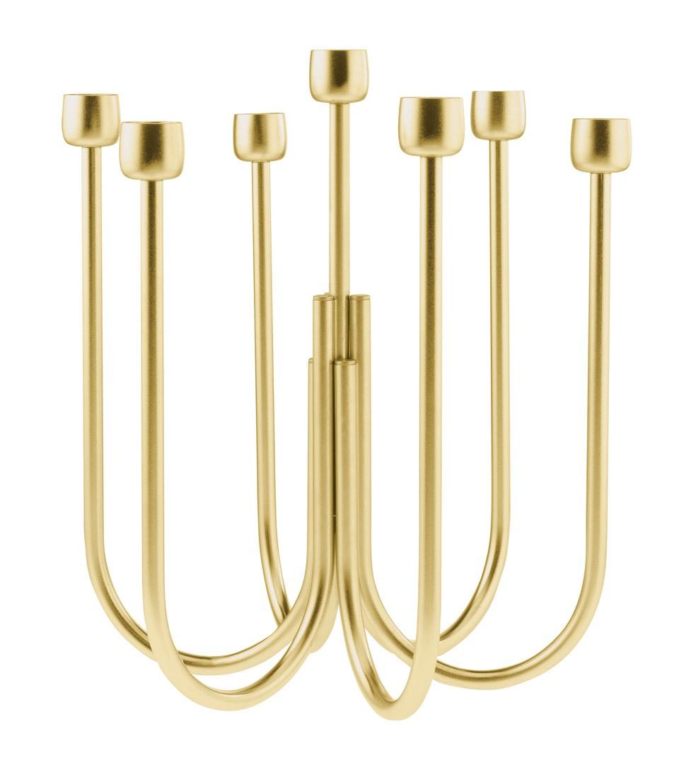 Candelabra 7 Candles, Kyma PVD Gold