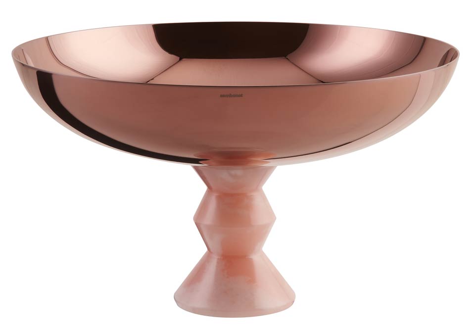 Footed Cup 10 1/4 in H 6 in PVD Rum/Pink Resin