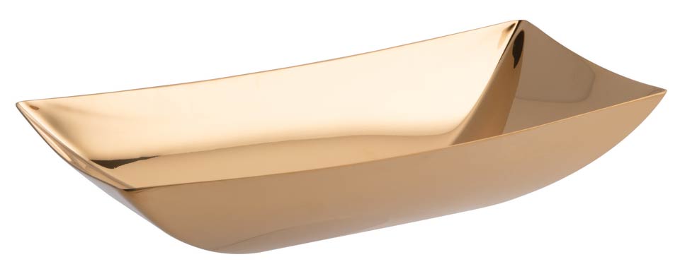 Bread Basket 9 1/2 x 4 3/4 in PVD Gold