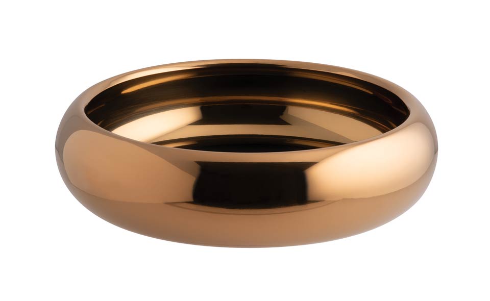 Bowl/ Tray without Handle D 9 1/2 in PVD Cognac