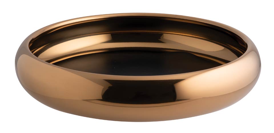 Bowl/ Tray without Handle D 12 5/8 in PVD Cognac