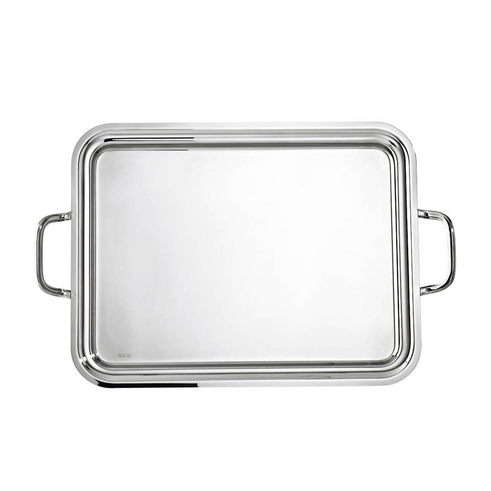 Rectangular tray with handles