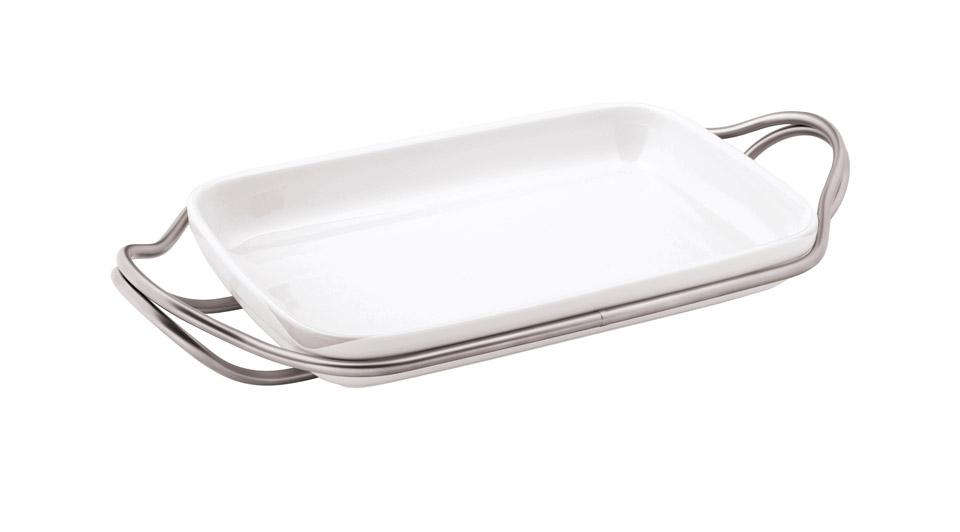 Rectangular porcelain dish set