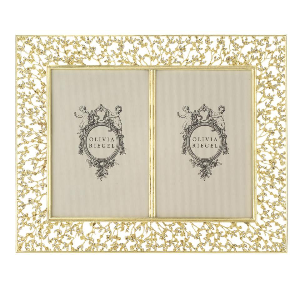 Isadora 4" x 6" Double Frame - Gold
