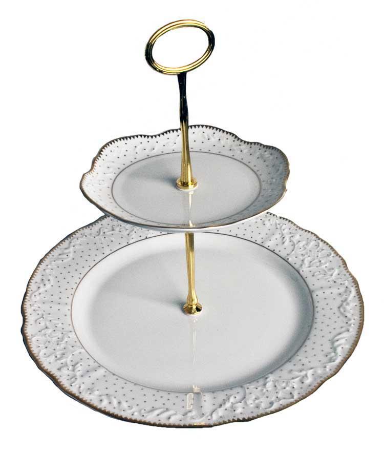 2 Plate Tiered Cake Stand