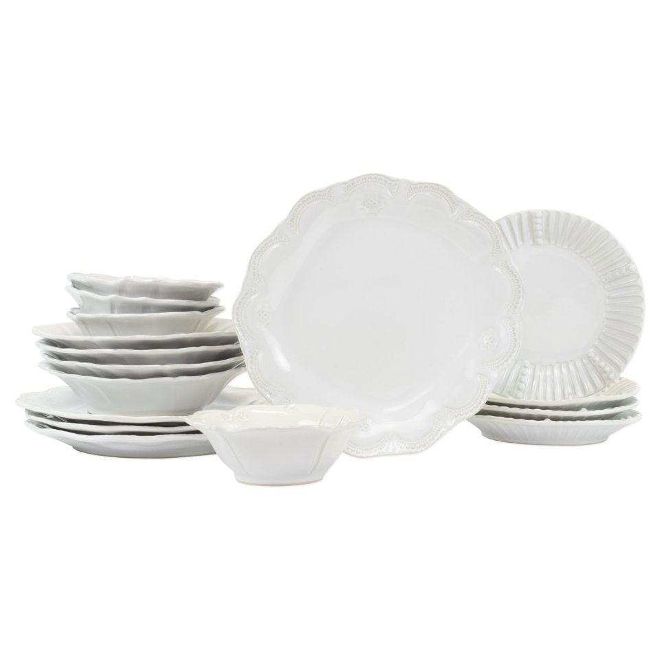 White Assorted Sixteen-Piece Place Setting