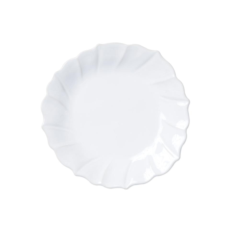 White Ruffle Salad Plate