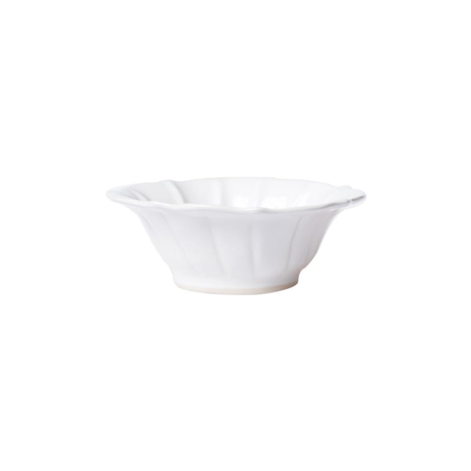 White Ruffle Cereal Bowl