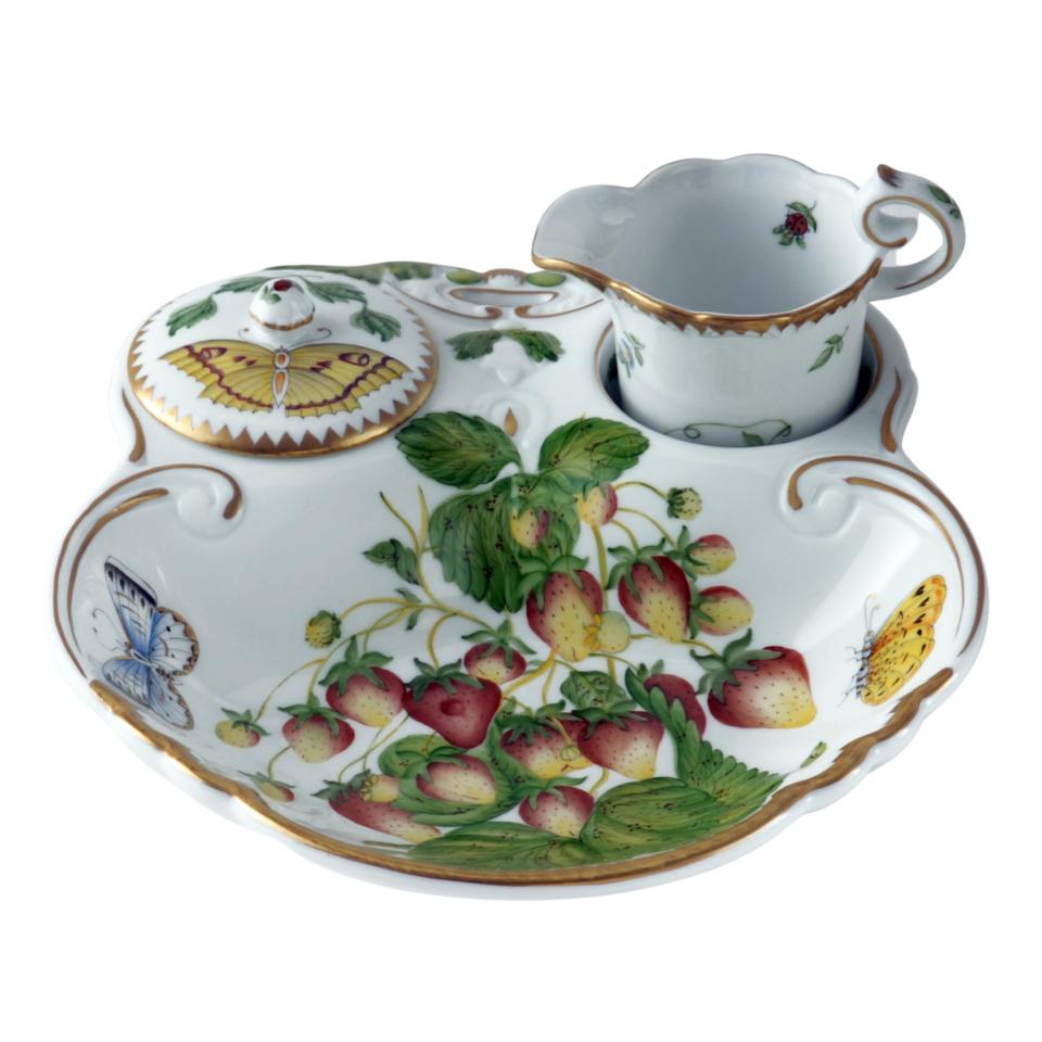 Three Piece Strawberry Dish