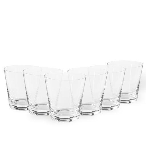 Set/6 large tumblers, Clear