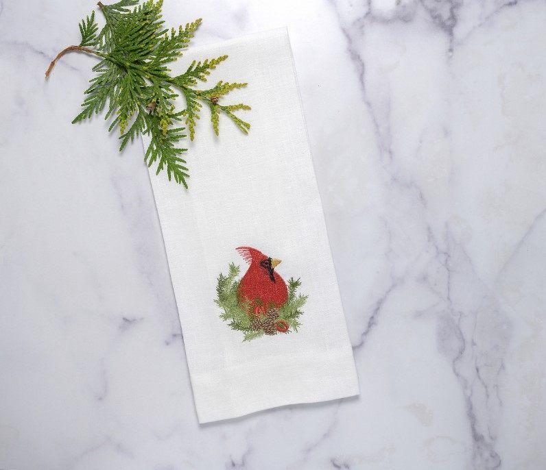 Christmas Cardinal, White (Red)