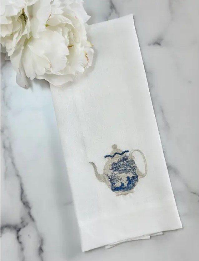 Vintage Toile Teapot Towel
