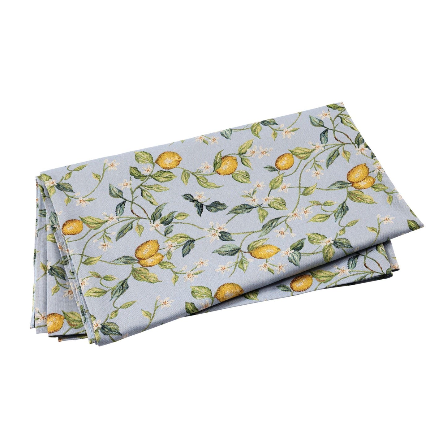 Lemons with White Flowers Tablecloth