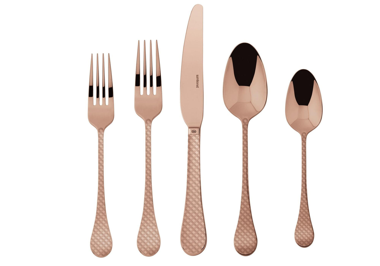 Taormina Copper -Â 5 pc Placesetting SH 18/10 s/s - PVD Copper