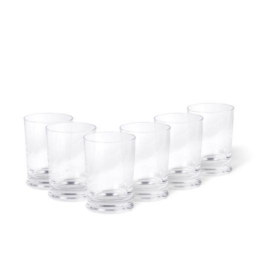 Set/6 tumblers 12 OZ, Clear