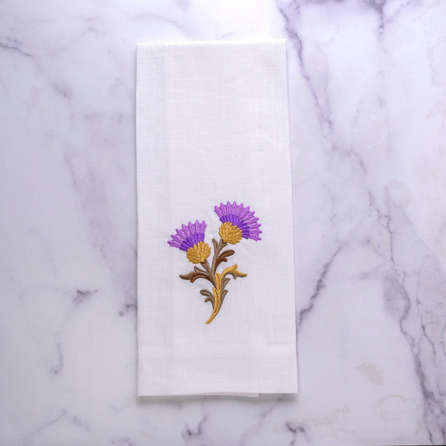 Thistle, White (Gold/Purple)