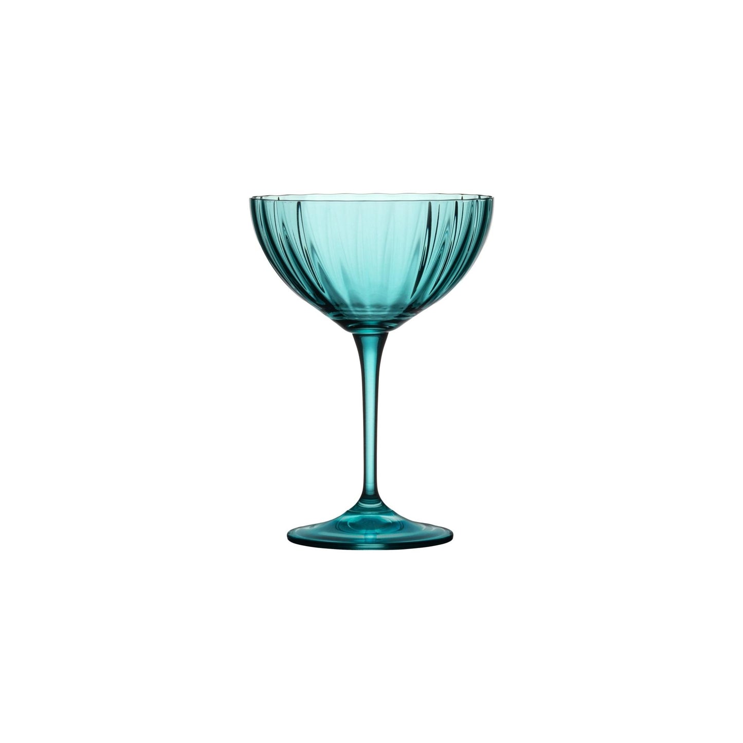 Coupe glass, turquoise